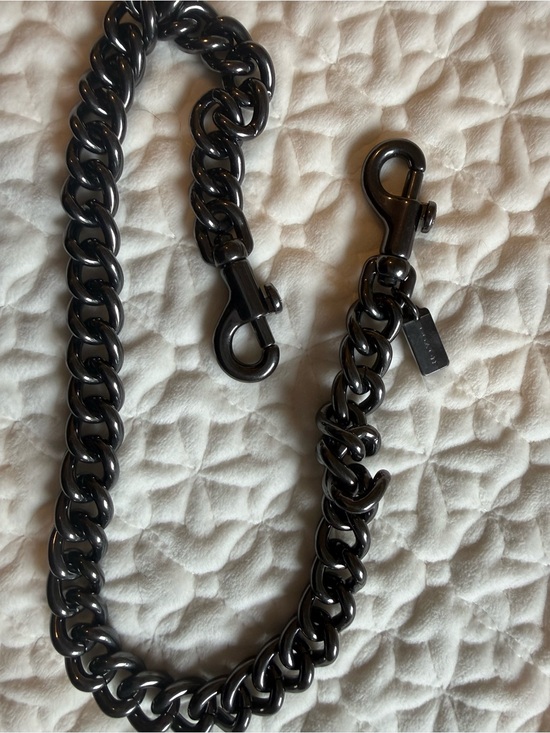 Coach Other - Coach Gunmetal Black Chain Key Leash